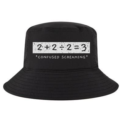 2+2÷2=3 Confused Screaming Math Addition Division Math Cool Comfort Performance Bucket Hat