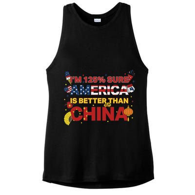 2025 China Tariff Anti Trump Protest Trump Ladies PosiCharge Tri-Blend Wicking Tank