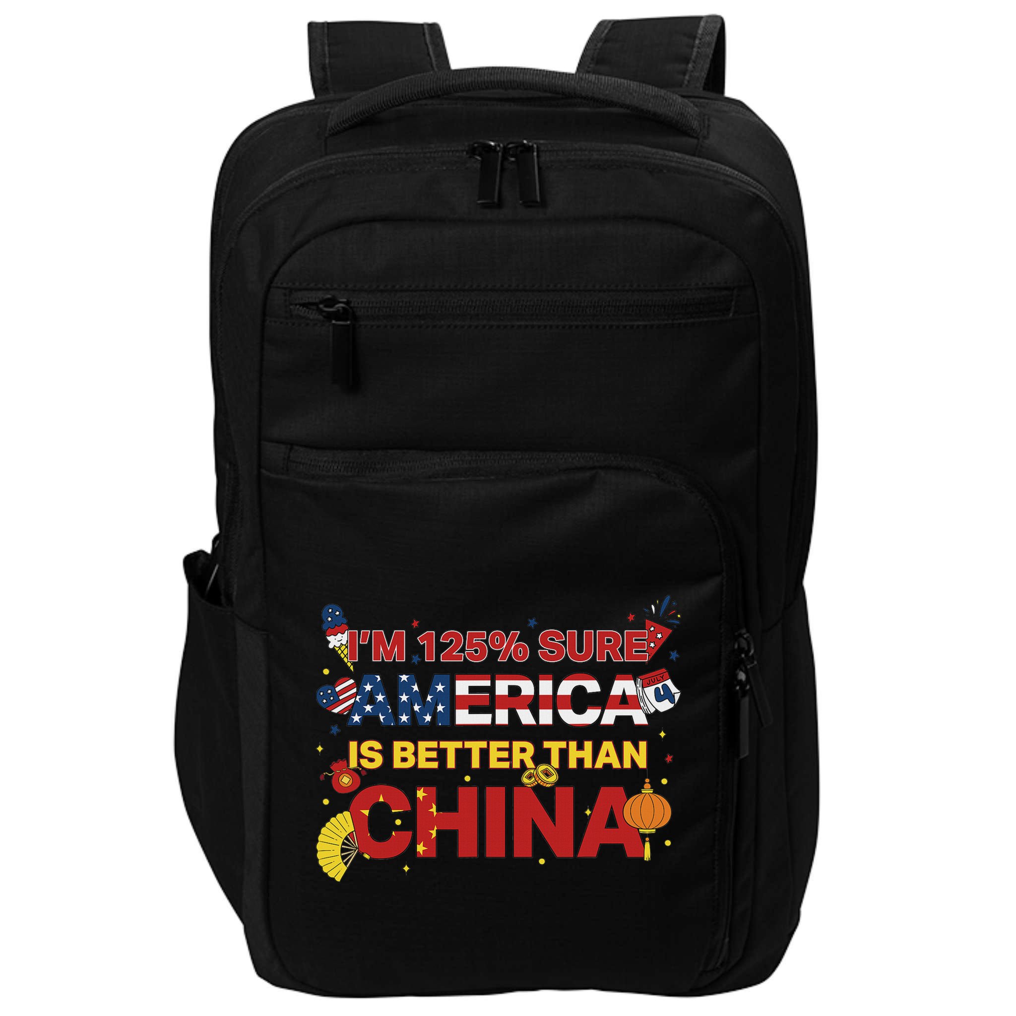 2025 China Tariff Anti Trump Protest Trump Impact Tech Backpack