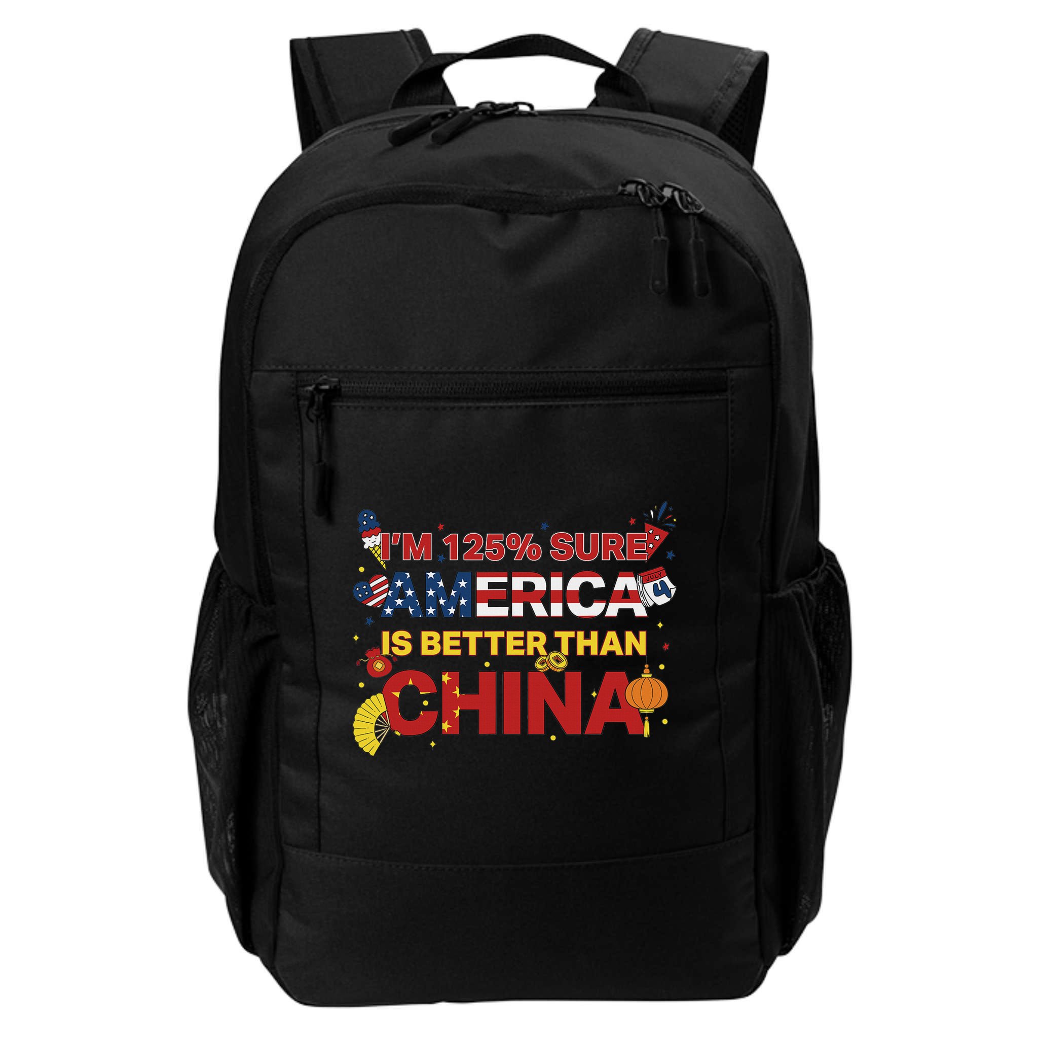 2025 China Tariff Anti Trump Protest Trump Backpack