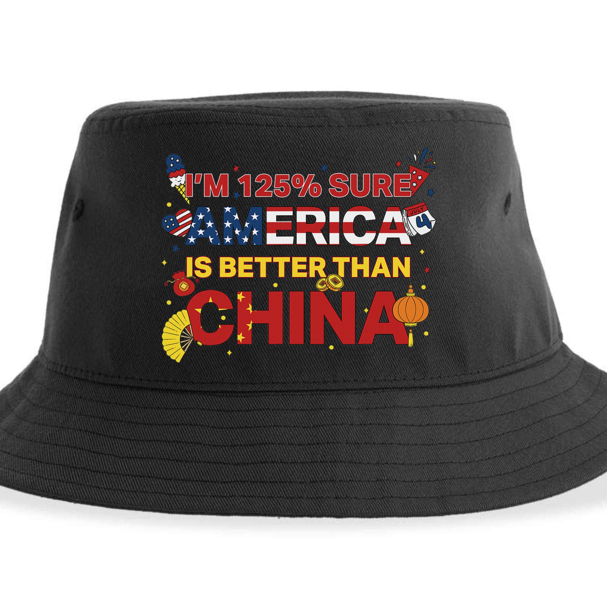 2025 China Tariff Anti Trump Protest Trump Sustainable Bucket Hat