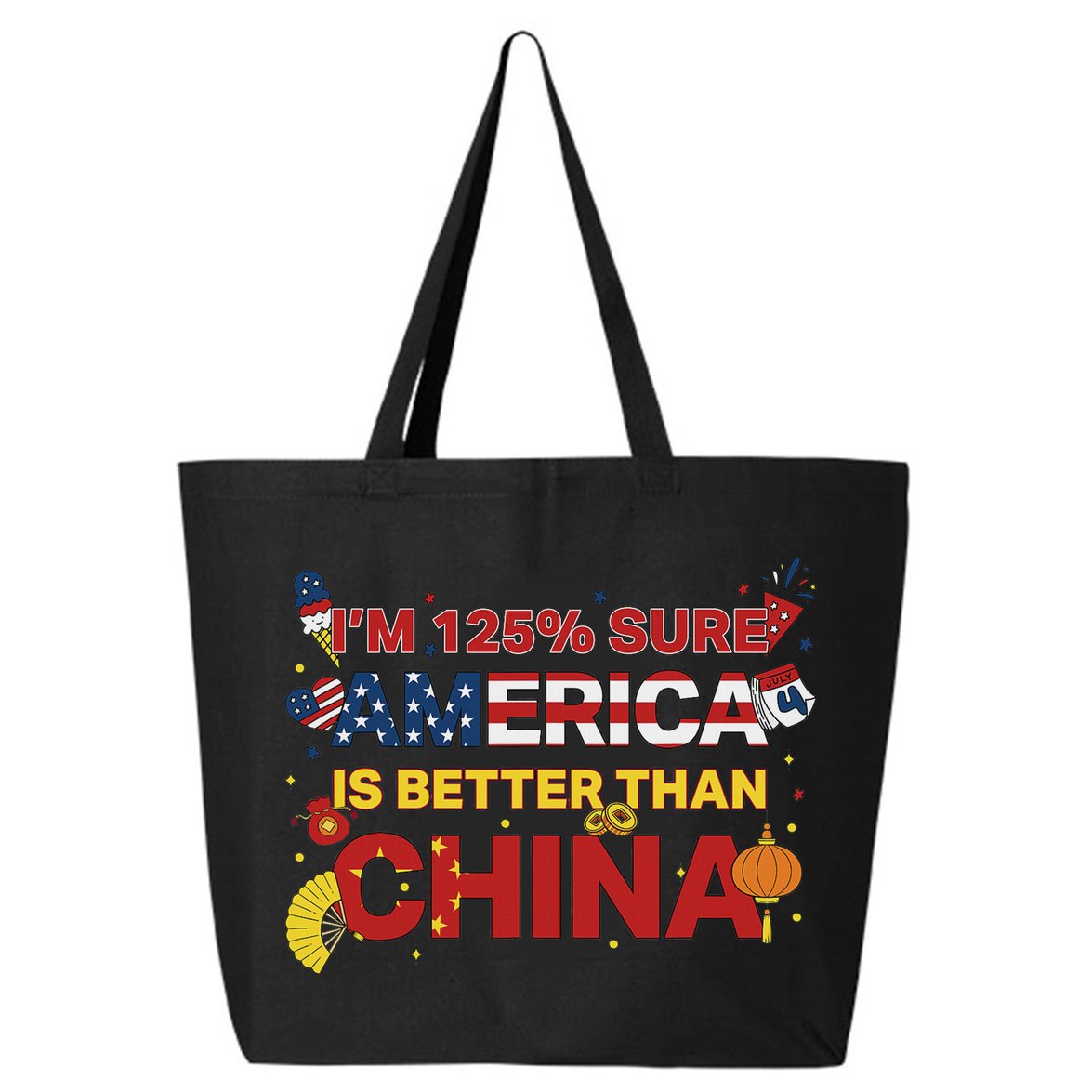 2025 China Tariff Anti Trump Protest Trump 25L Jumbo Tote