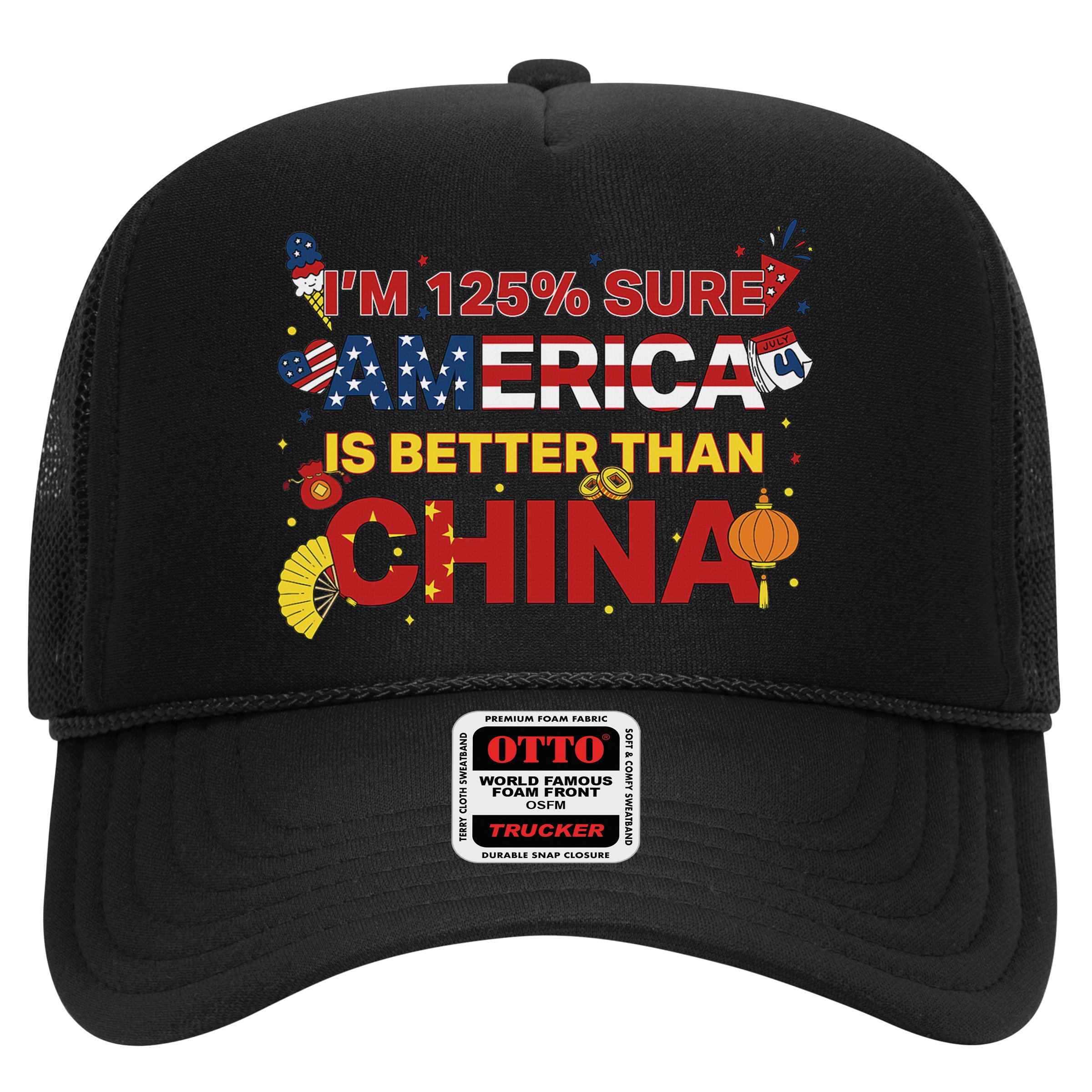 2025 China Tariff Anti Trump Protest Trump Hat