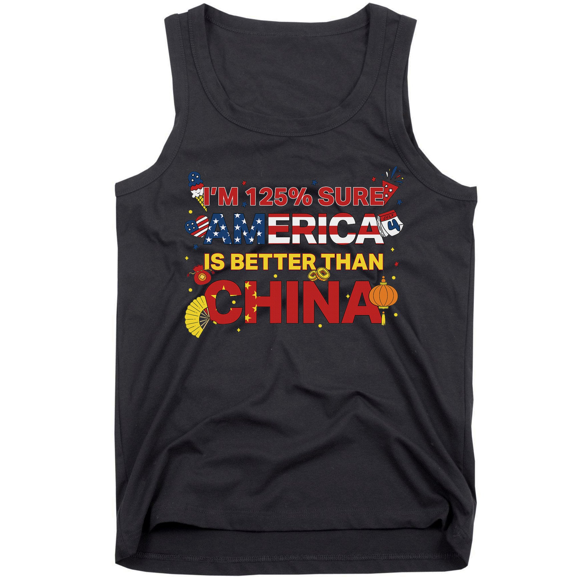 2025 China Tariff Anti Trump Protest Trump Tank Top