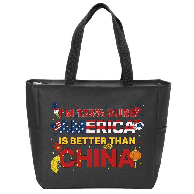 2025 China Tariff Anti Trump Protest Trump Zip Tote Bag