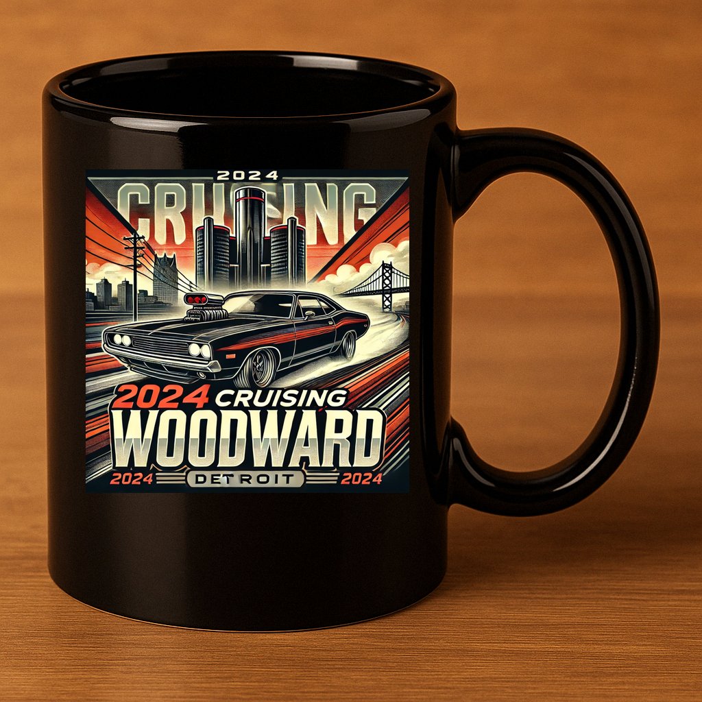 2024 Cruising Woodward 11oz C Handle Ceramic Mug