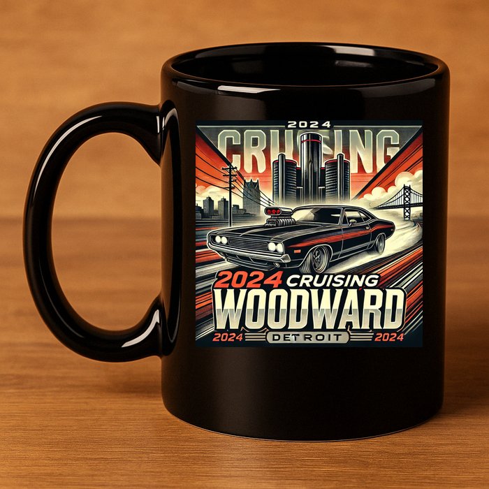 2024 Cruising Woodward 11oz C Handle Ceramic Mug