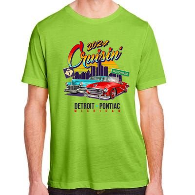 2024 Cruisin Woodward Ave Cruise Detroit To Pontiac Classic Cars Adult ChromaSoft Performance T-Shirt