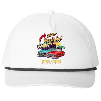 2024 Cruisin Woodward Ave Cruise Detroit To Pontiac Classic Cars Snapback Five-Panel Rope Hat