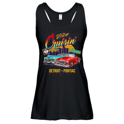 2024 Cruisin Woodward Ave Cruise Detroit To Pontiac Classic Cars Ladies Essential Flowy Tank