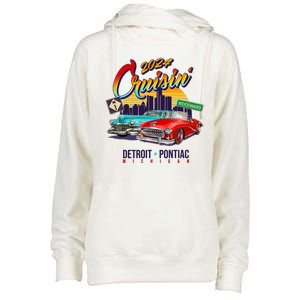 2024 Cruisin Woodward Ave Cruise Detroit To Pontiac Classic Cars Womens Funnel Neck Pullover Hood