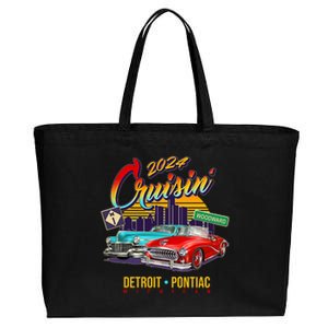 2024 Cruisin Woodward Ave Cruise Detroit To Pontiac Classic Cars Cotton Canvas Jumbo Tote