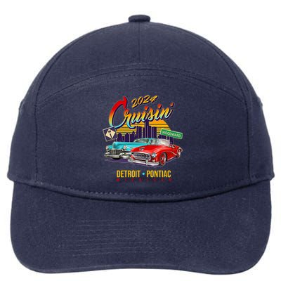 2024 Cruisin Woodward Ave Cruise Detroit To Pontiac Classic Cars 7-Panel Snapback Hat