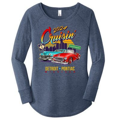 2024 Cruisin Woodward Ave Cruise Detroit To Pontiac Classic Cars Women's Perfect Tri Tunic Long Sleeve Shirt