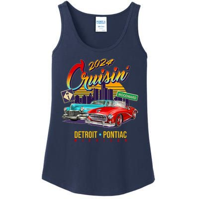 2024 Cruisin Woodward Ave Cruise Detroit To Pontiac Classic Cars Ladies Essential Tank