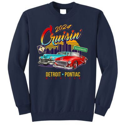 2024 Cruisin Woodward Ave Cruise Detroit To Pontiac Classic Cars Tall Sweatshirt