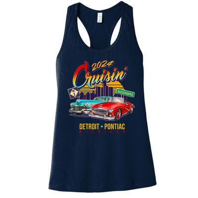 2024 Cruisin Woodward Ave Cruise Detroit To Pontiac Classic Cars Women's Racerback Tank