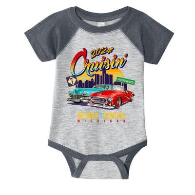 2024 Cruisin Woodward Ave Cruise Detroit To Pontiac Classic Cars Infant Baby Jersey Bodysuit