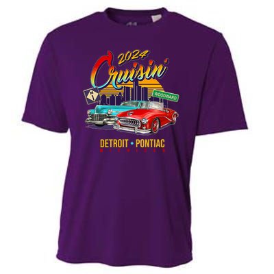 2024 Cruisin Woodward Ave Cruise Detroit To Pontiac Classic Cars Cooling Performance Crew T-Shirt