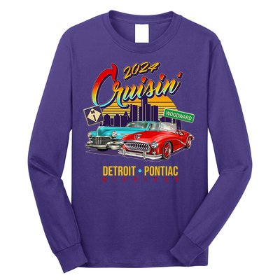 2024 Cruisin Woodward Ave Cruise Detroit To Pontiac Classic Cars Long Sleeve Shirt
