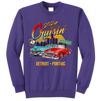 2024 Cruisin Woodward Ave Cruise Detroit To Pontiac Classic Cars Sweatshirt
