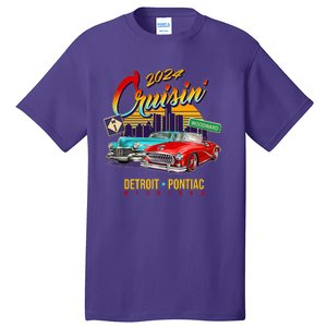 2024 Cruisin Woodward Ave Cruise Detroit To Pontiac Classic Cars Tall T-Shirt