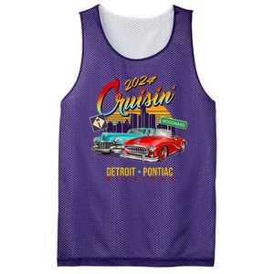 2024 Cruisin Woodward Ave Cruise Detroit To Pontiac Classic Cars Mesh Reversible Basketball Jersey Tank