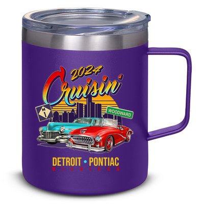 2024 Cruisin Woodward Ave Cruise Detroit To Pontiac Classic Cars 12oz Stainless Steel Coffee Mug