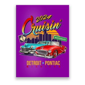 2024 Cruisin Woodward Ave Cruise Detroit To Pontiac Classic Cars Poster