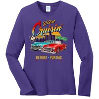 2024 Cruisin Woodward Ave Cruise Detroit To Pontiac Classic Cars Ladies Long Sleeve Shirt