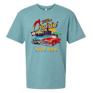 2024 Cruisin Woodward Ave Cruise Detroit To Pontiac Classic Cars Sueded Cloud Jersey T-Shirt