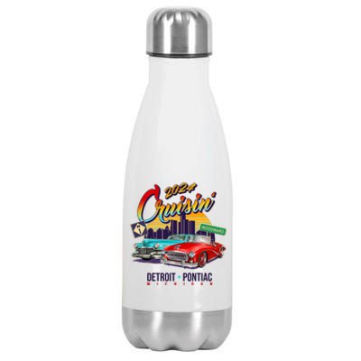 2024 Cruisin Woodward Ave Cruise Detroit To Pontiac Classic Cars Stainless Steel Insulated Water Bottle