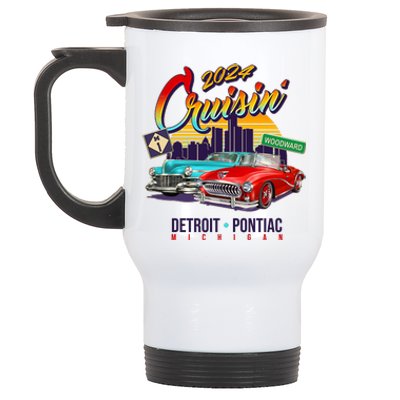 2024 Cruisin Woodward Ave Cruise Detroit To Pontiac Classic Cars Stainless Steel Travel Mug