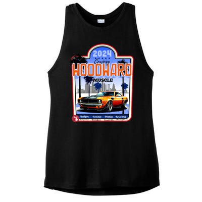 2024 Cruising Woodward Muscle Car Scenic Ladies PosiCharge Tri-Blend Wicking Tank