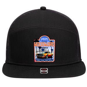 2024 Cruising Woodward Muscle Car Scenic 7 Panel Mesh Trucker Snapback Hat