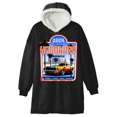 2024 Cruising Woodward Muscle Car Scenic Hooded Wearable Blanket