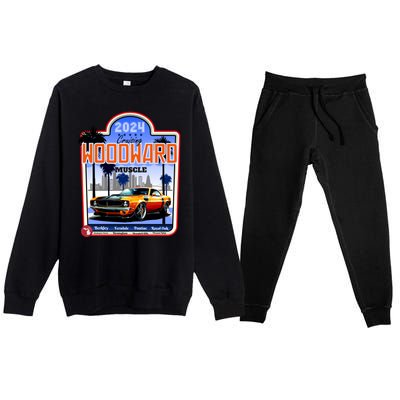 2024 Cruising Woodward Muscle Car Scenic Premium Crewneck Sweatsuit Set