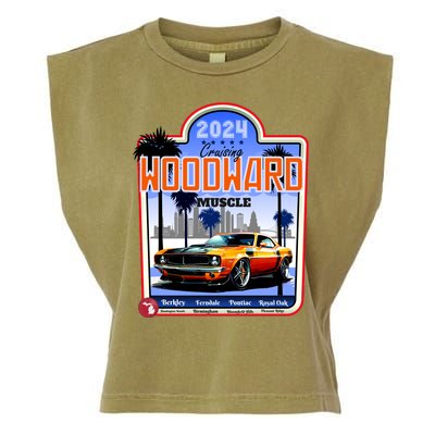 2024 Cruising Woodward Muscle Car Scenic Garment-Dyed Women's Muscle Tee