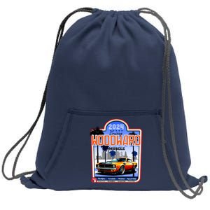 2024 Cruising Woodward Muscle Car Scenic Sweatshirt Cinch Pack Bag