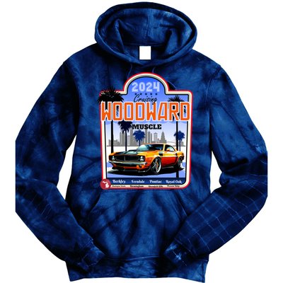 2024 Cruising Woodward Muscle Car Scenic Tie Dye Hoodie