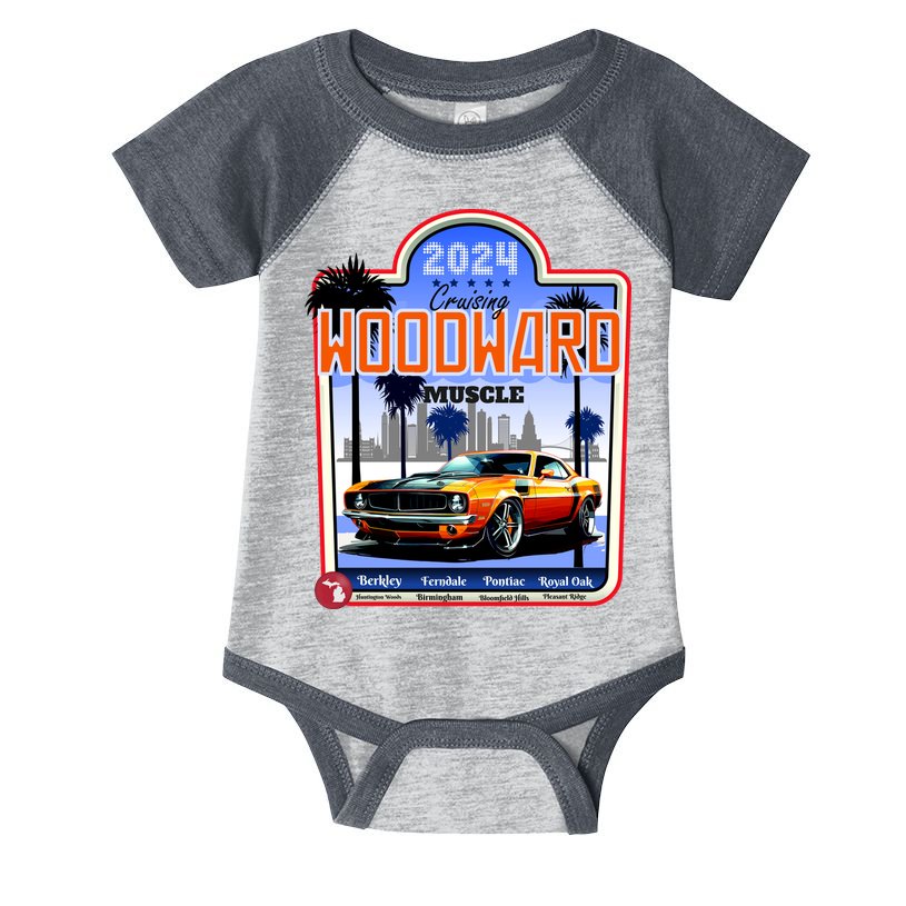 2024 Cruising Woodward Muscle Car Scenic Infant Baby Jersey Bodysuit