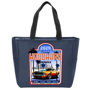 2024 Cruising Woodward Muscle Car Scenic Zip Tote Bag