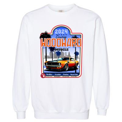 2024 Cruising Woodward Muscle Car Scenic Garment-Dyed Sweatshirt