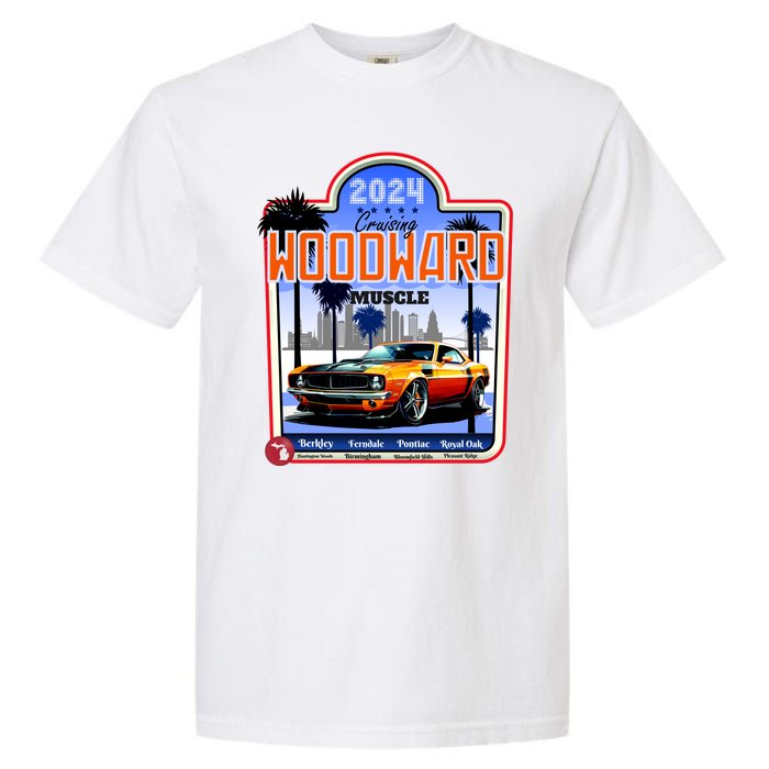 2024 Cruising Woodward Muscle Car Scenic Garment-Dyed Heavyweight T-Shirt