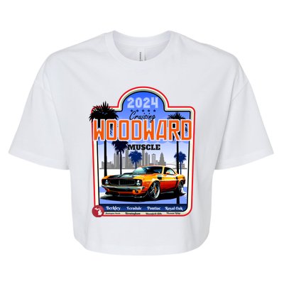 2024 Cruising Woodward Muscle Car Scenic Bella+Canvas Jersey Crop Tee