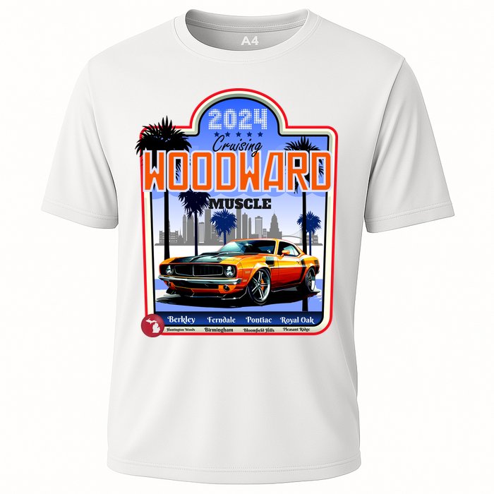 2024 Cruising Woodward Muscle Car Scenic Cooling Performance Crew T-Shirt