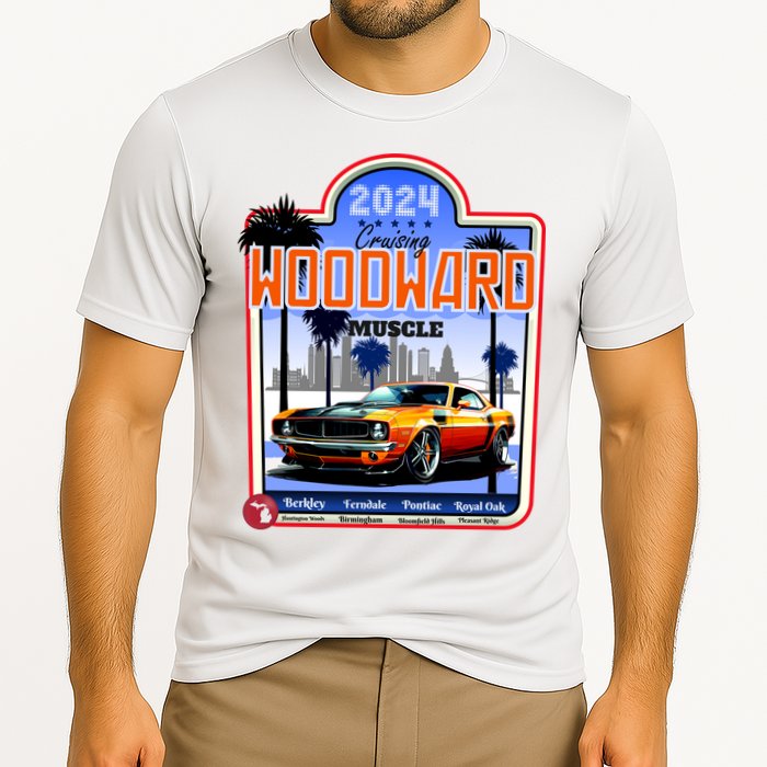 2024 Cruising Woodward Muscle Car Scenic Cooling Performance Crew T-Shirt
