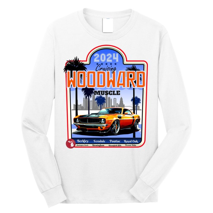 2024 Cruising Woodward Muscle Car Scenic Long Sleeve Shirt