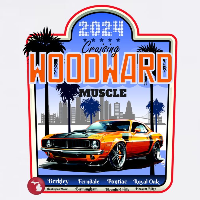 2024 Cruising Woodward Muscle Car Scenic Long Sleeve Shirt
