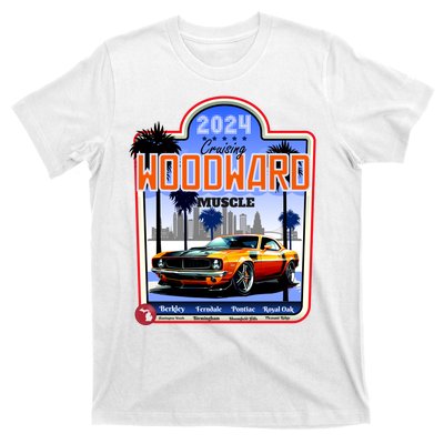 2024 Cruising Woodward Muscle Car Scenic T-Shirt